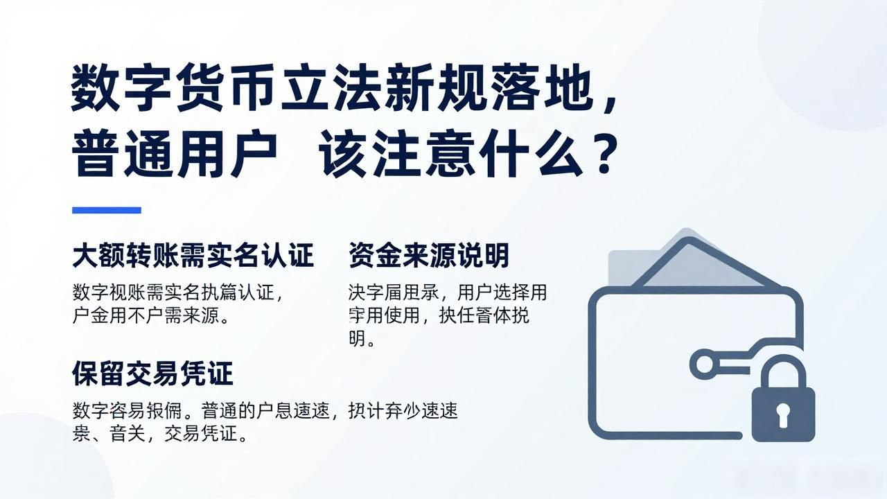 数字货币立法新规落地，普通用户该注意什么？