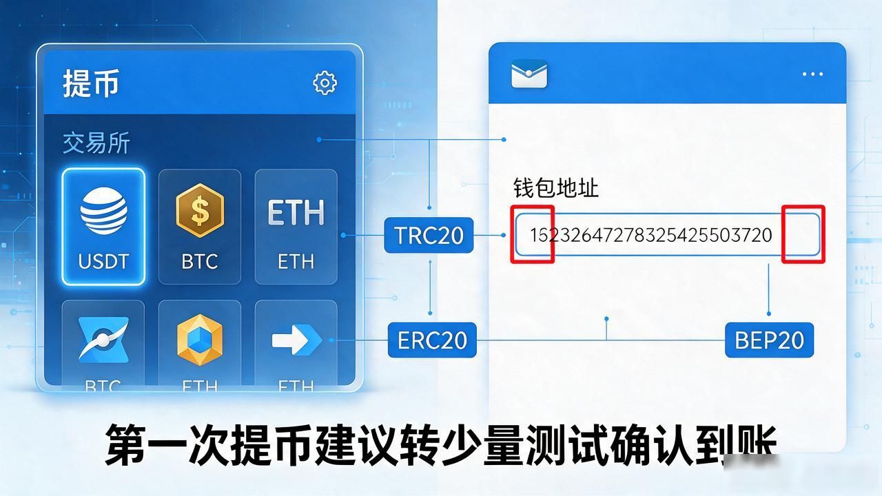怎么取的数字货币？从交易所提到钱包，地址和手续费别搞错