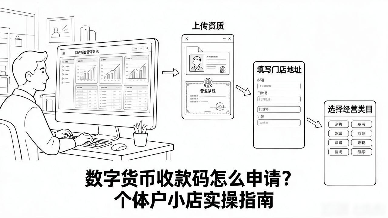 数字货币收款码怎么申请？个体户小店实操指南，避坑要点一次讲清