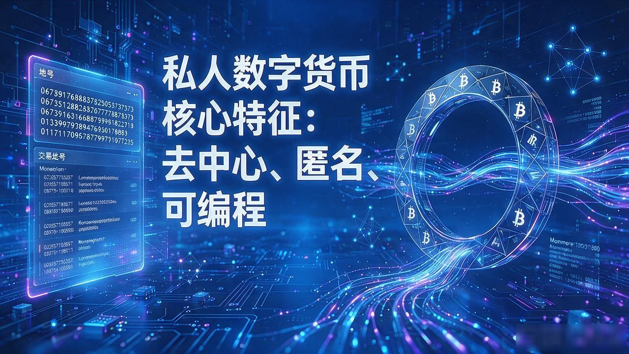 私人数字货币到底有哪些特征？去中心、匿名、可编程，这几个点最核心