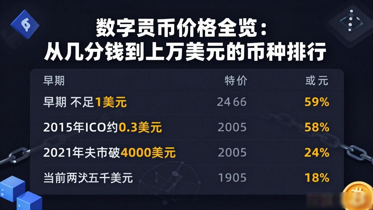 数字货币价格区间_数字货币从最低到最高_比特币价格走势