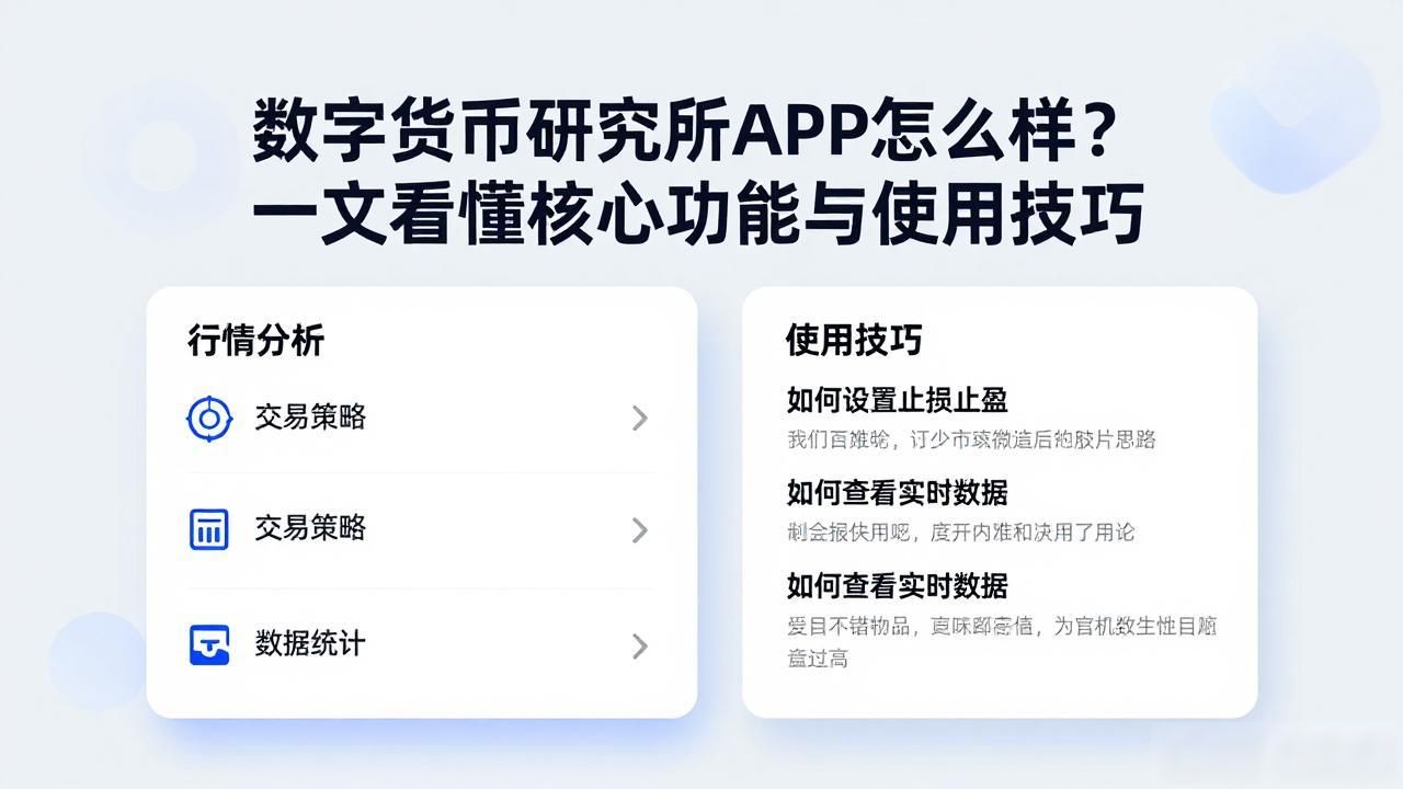 数字货币研究所APP怎么样？一文看懂核心功能与使用技巧