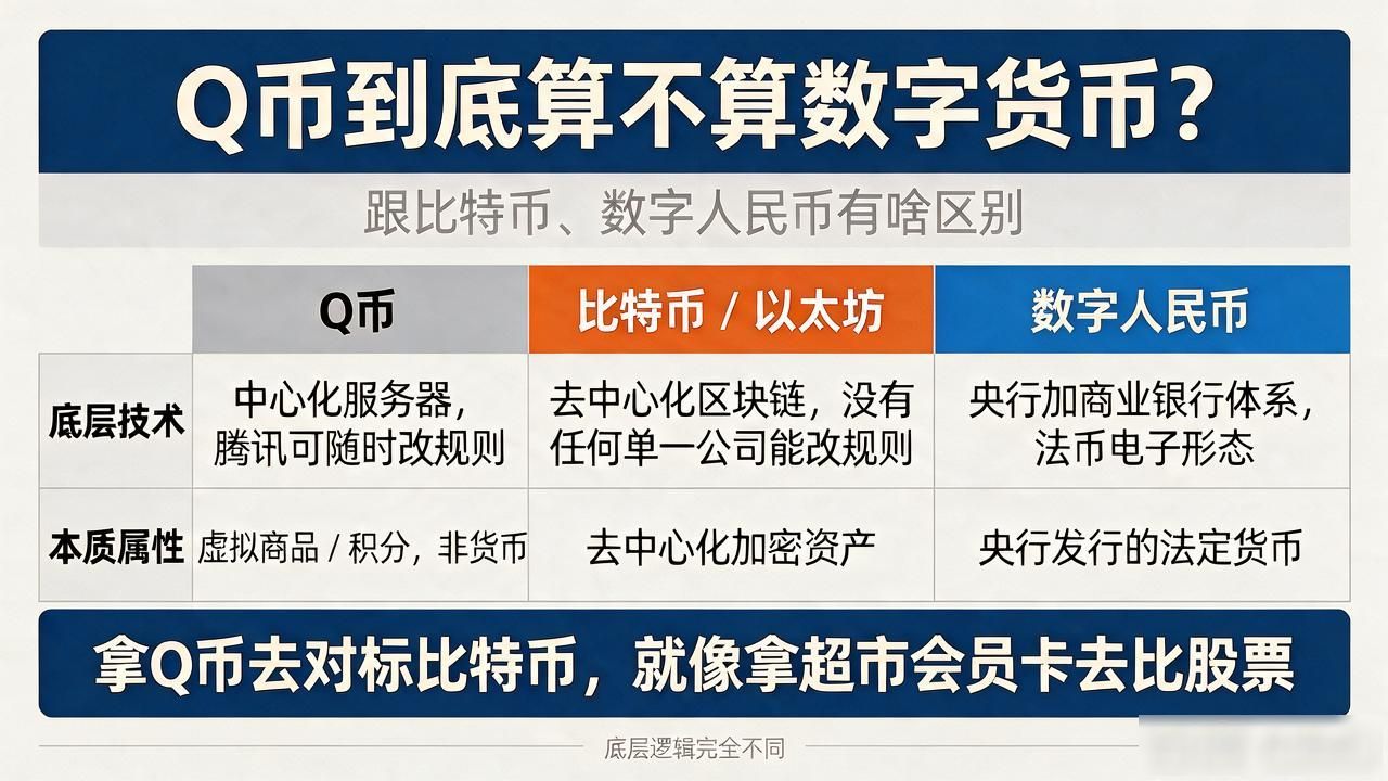 数字人民币和Q币有什么不同_Q币与比特币的区别_Q币 数字货币