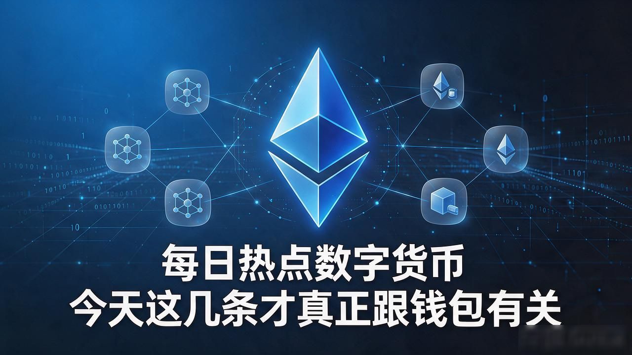 每日热点数字货币 今天这几条才真正跟钱包有关