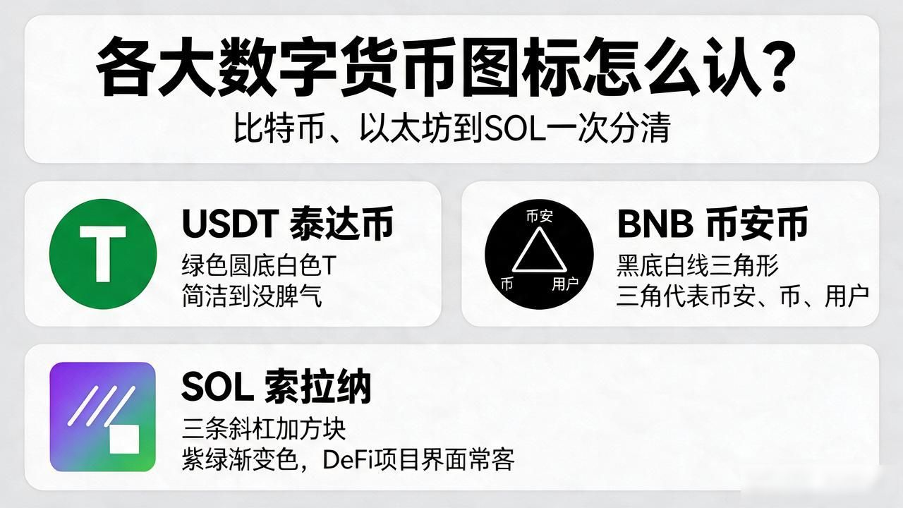 各大数字货币图标_主流数字货币Logo设计规范_加密货币图标视觉识别特征