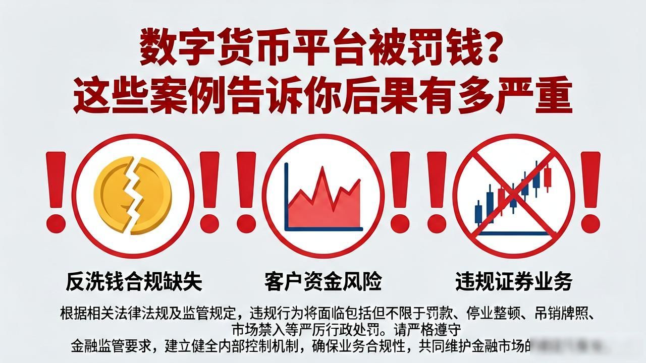 数字货币平台被罚钱？这些案例告诉你后果有多严重