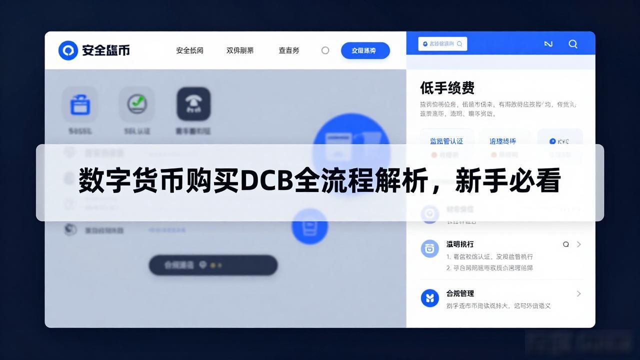 DCB加密资产购买渠道_DCB交易平台选择标准_数字货币购买dcb