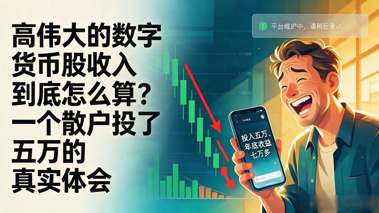 高伟大的数字货币股收入到底怎么算？一个散户投了五万的真实体会