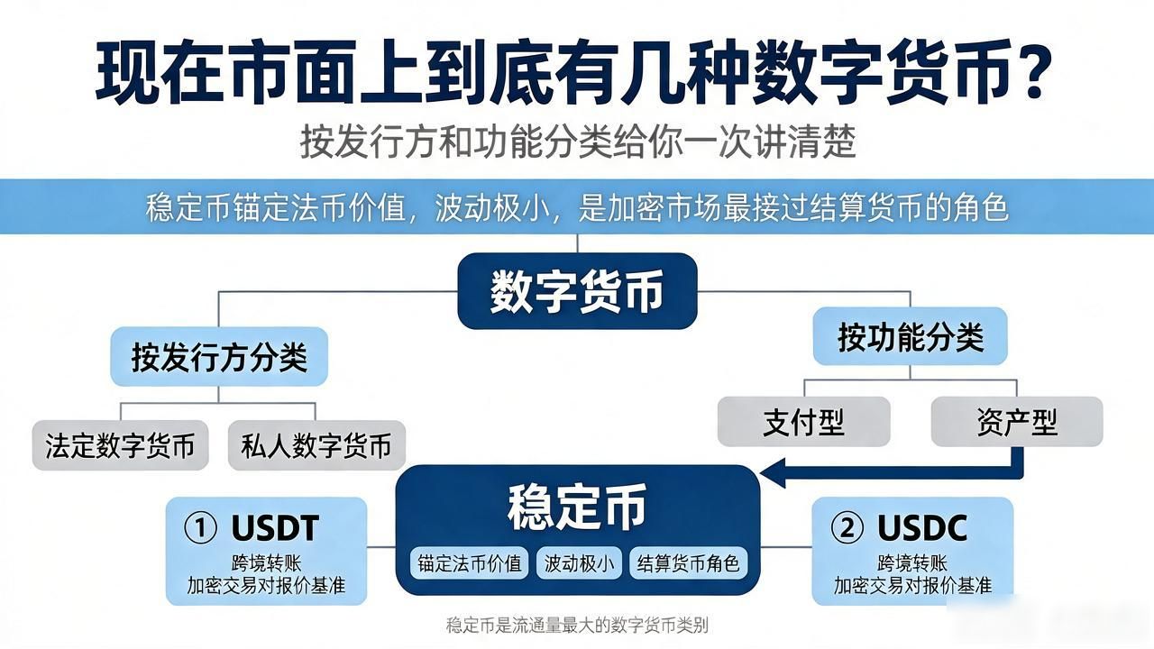 央行数字货币与稳定币区别_目前有哪几种数字货币_数字货币四大分类详解