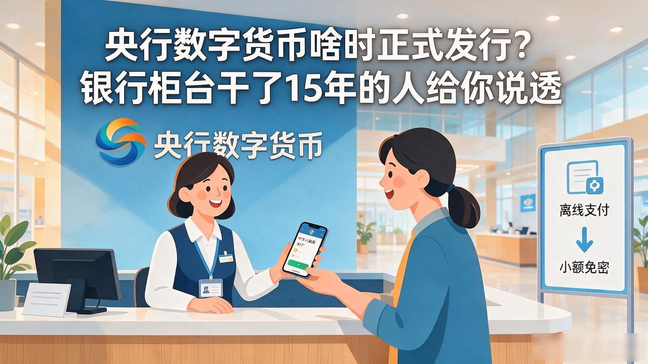 央行数字货币啥时正式发行？银行柜台干了15年的人给你说透