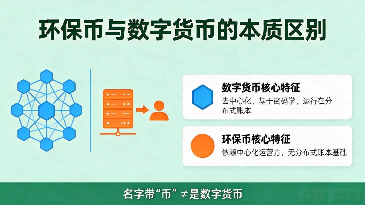 环保币算不算数字货币？说白了它根本不是币，名字带"币"不等于就是币