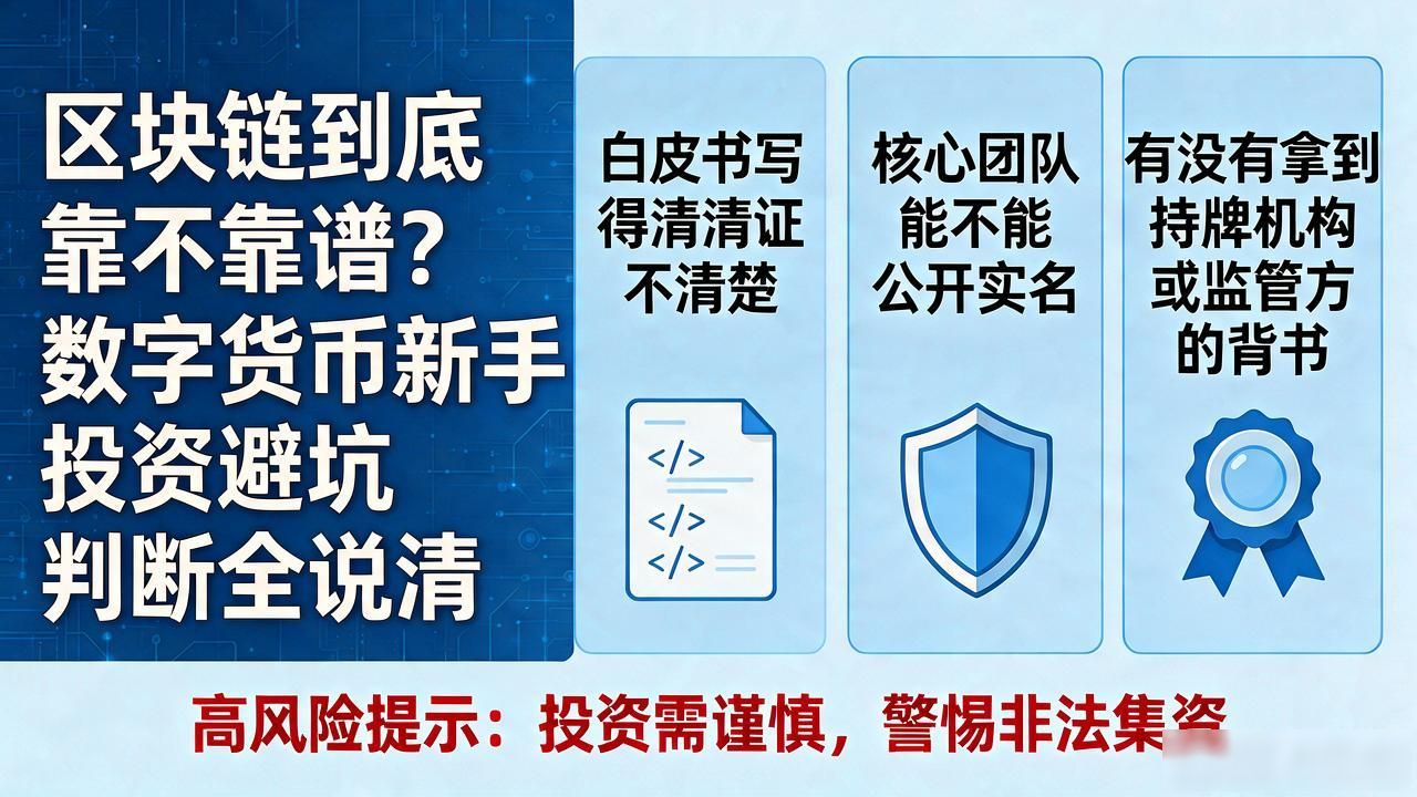 区块连到底靠不靠谱？数字货币新手投资避坑判断全说清