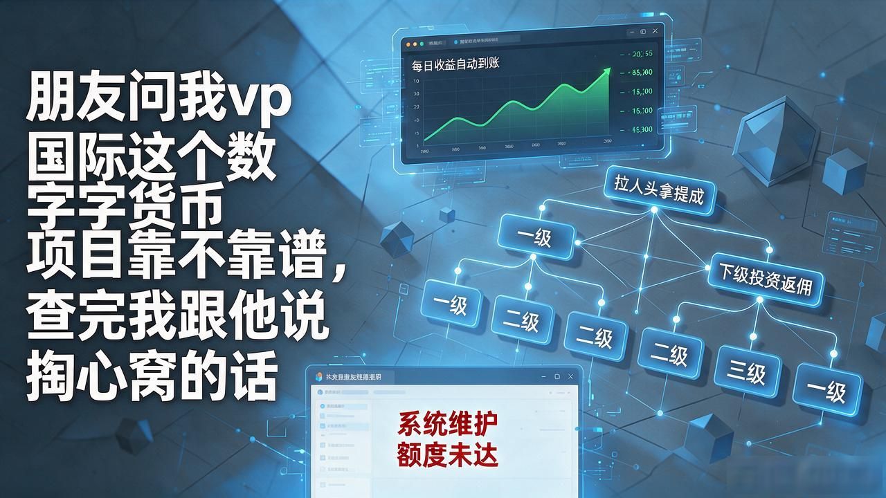朋友问我vp国际这个数字货币项目靠不靠谱，查完我跟他说掏心窝的话