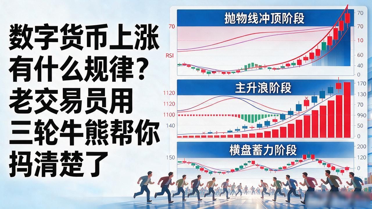 数字货币上涨有什么规律？老交易员用三轮牛熊帮你捋清楚了