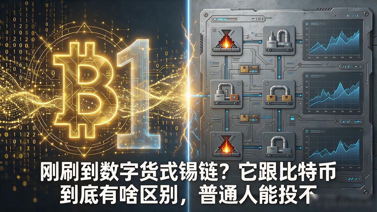 刚刷到数字货币锡链？它跟比特币到底有啥区别，普通人能投不