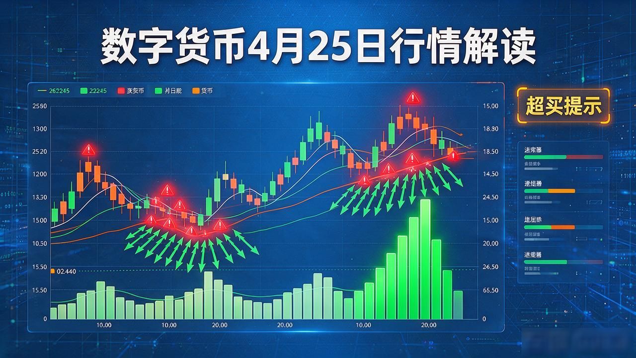 数字货币市场分化趋势_数字货币4月25_主流币种震荡盘整新兴币种波动