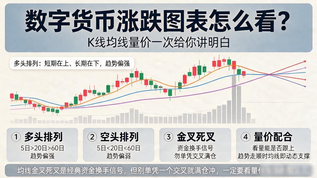 均线分析技巧_数字货币涨跌图表_读懂K线图