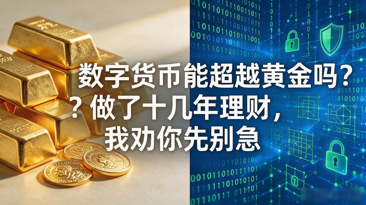 数字货币能超越黄金吗？做了十几年理财，我劝你先别急