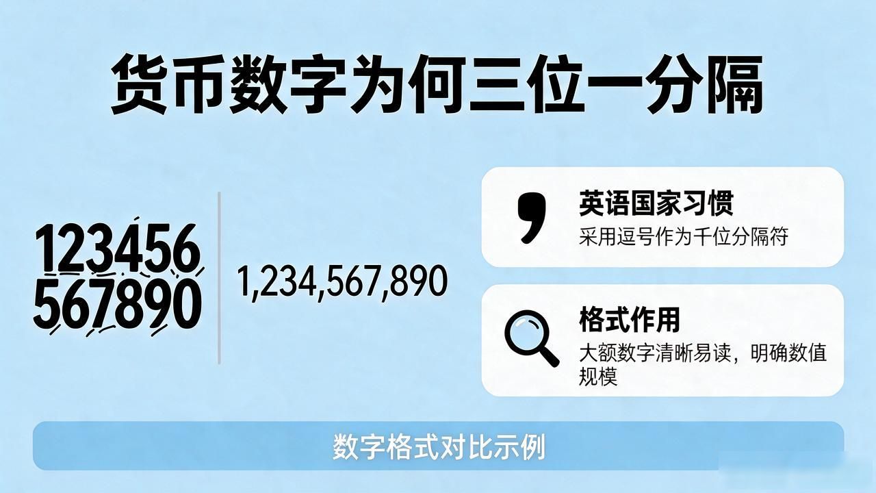数字千位分隔符_货币数字三位一个点_逗号分隔数字的规则